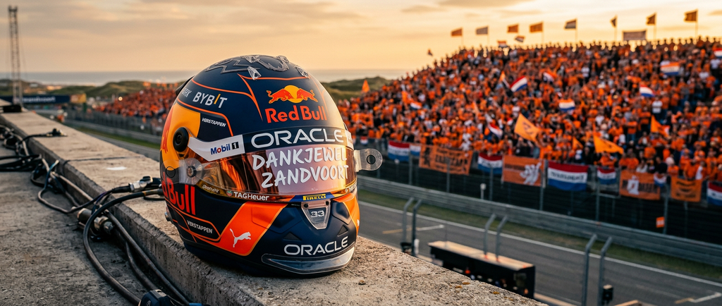 DANKJEWEL ZANDVOORT / LE CASQUE DES ADIEUX DE VERSTAPPEN