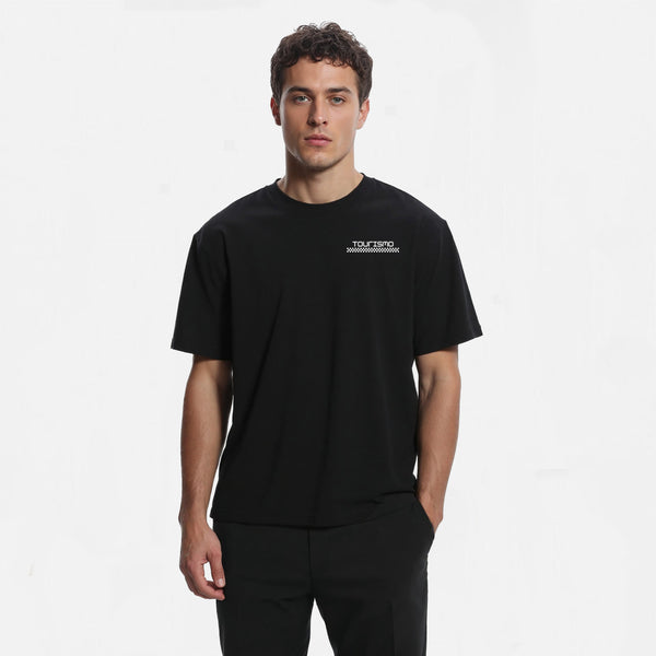 T-shirt F1 Lewis Hamilton Signature noir de face