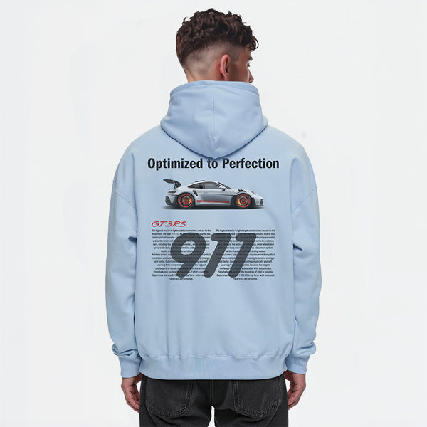 Sweat porsche GT3RS 992 bleu de dos