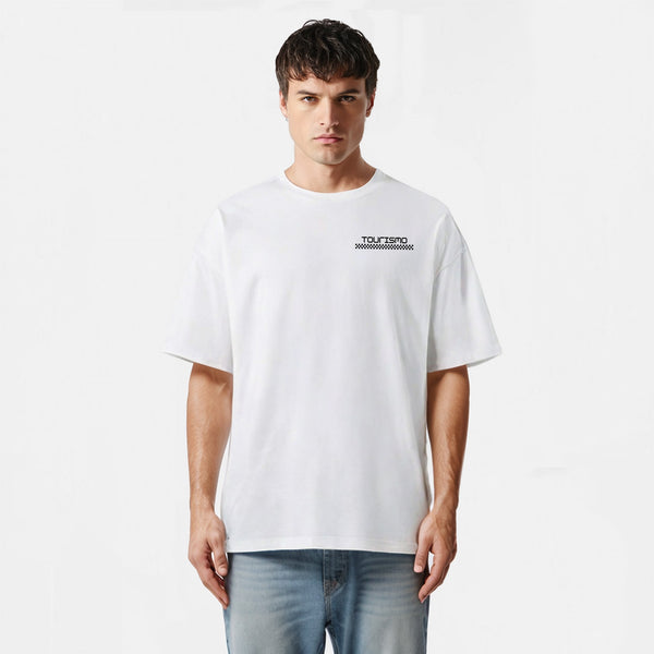 t-shirt blancF1 aston martin noir et vert de face