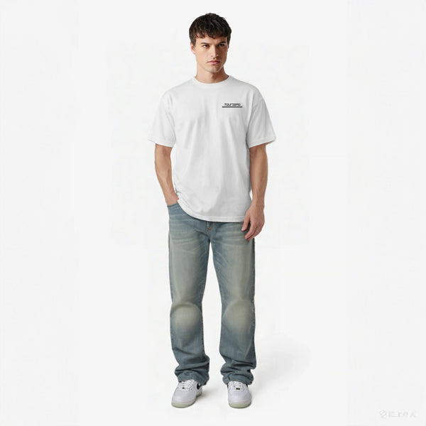 t-shirt blancF1 mercedes noir et vert de face