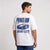 T-shirt Jaguar XJ220 blanc porté de dos en plan large avec print Private Run