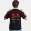 T-shirt noir Corvette 1970 avec design Stingray rouge dans le dos