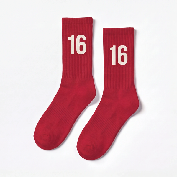 Charles Leclerc 16 Socken, rennrot