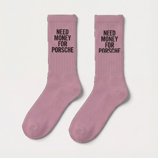Need Money For Porsche Socken, puderrosa