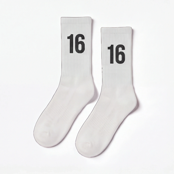 Charles Leclerc 16 Socken, weiß