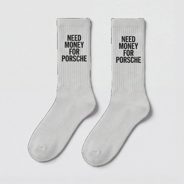 Need Money For Porsche Socken, weiß