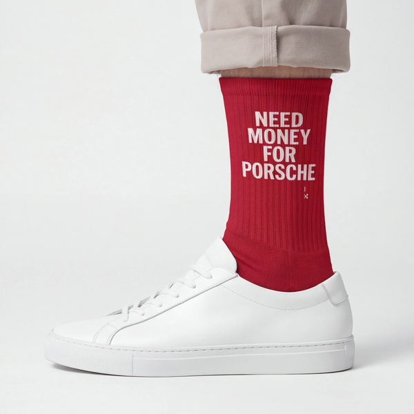 Need Money For Porsche Socken, rennrot