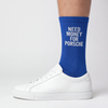 Need Money For Porsche Socken, kobaltblau