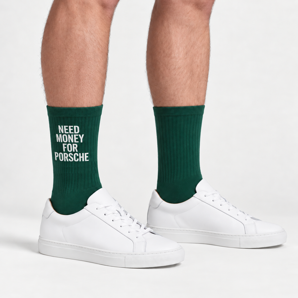 Need Money For Porsche Socken, flaschengrün