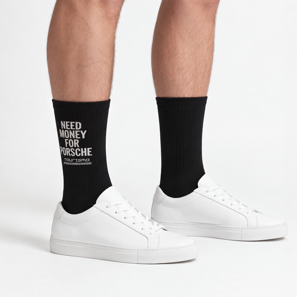 Need Money For Porsche Socken, schwarz