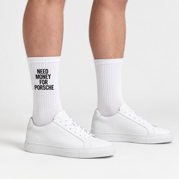 Need Money For Porsche Socken, weiß