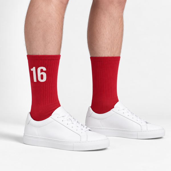 Charles Leclerc 16 Socken, rennrot