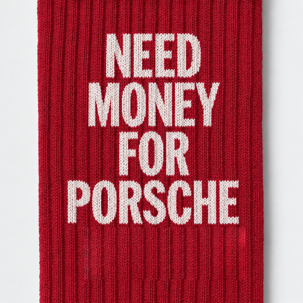 Need Money For Porsche Socken, rennrot