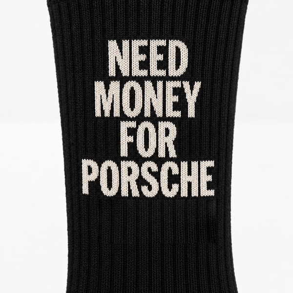 Need Money For Porsche Socken, schwarz