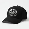 Casquette noire Porsche – visuel frontal avec texte brodé blanc