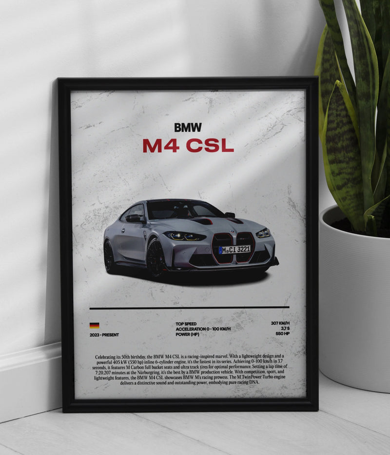 Poster BMW M4 CSL, Ansicht 1