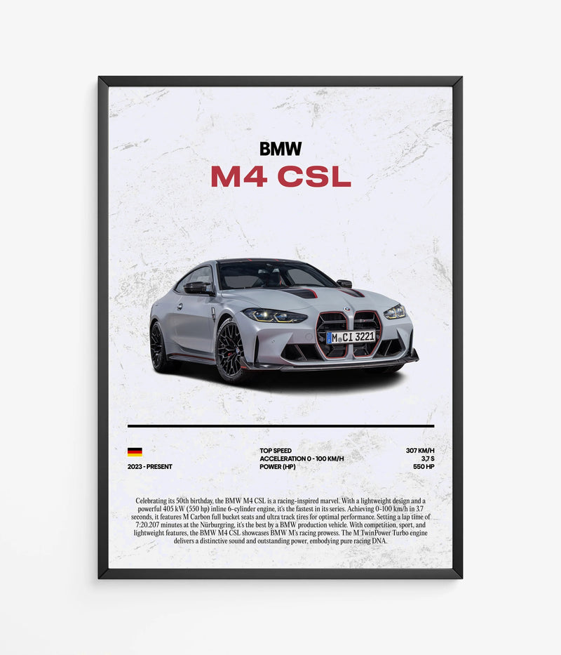Poster BMW M4 CSL, Ansicht 2