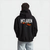 Sweat F1 mclaren orange noir de dos 