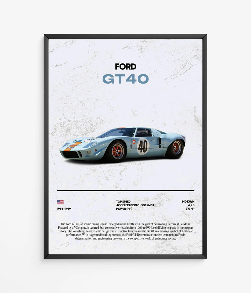 Poster Ford GT40, Ansicht 2