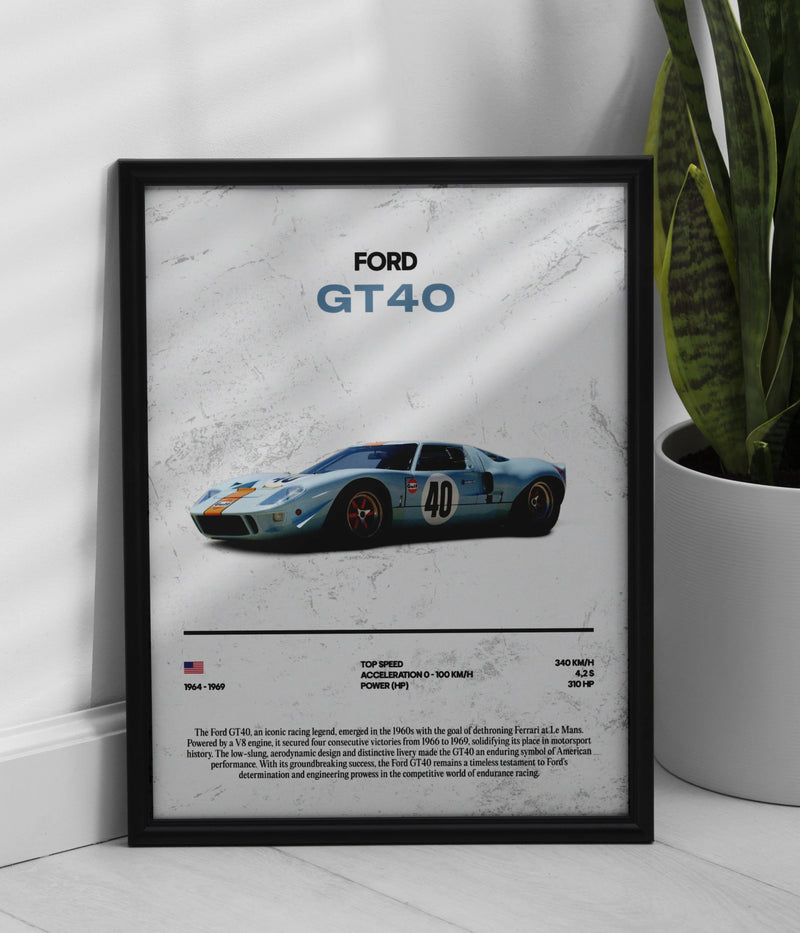 Poster Ford GT40, Ansicht 1