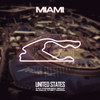 F1 Rennstrecke Miami Leinwand