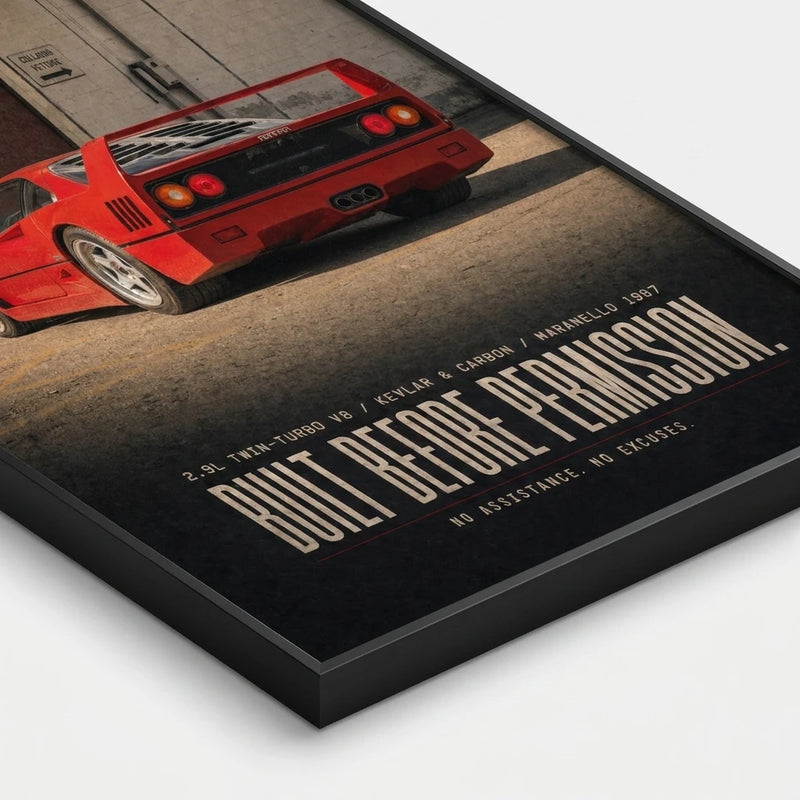 Poster Ferrari F40 1987, Ansicht 2