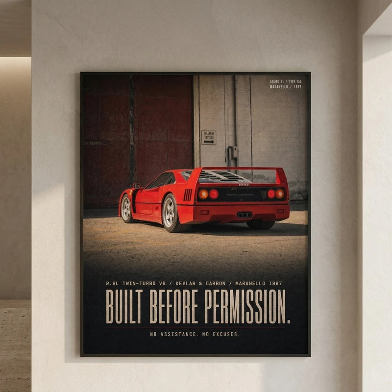 Poster Ferrari F40 1987, Ansicht 3