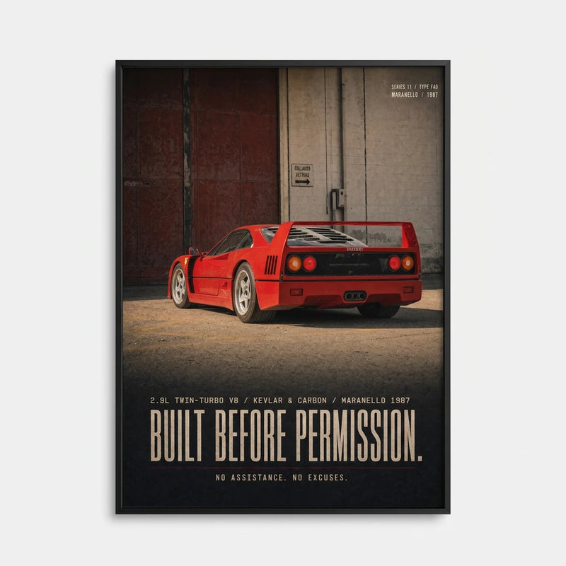 Poster Ferrari F40 1987, Ansicht 1