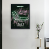 F1 Rennstrecke Monza Italien Leinwand