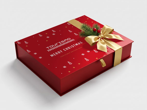 Coffret Tourismo Édition Noël, box rouge imprimée et nœud doré