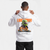Sweat blanc F1 Lando Norris Signature porté par mannequin, vue de face simple