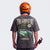 T-Shirt The Ghost RS in Washed Black von hinten: Geister-GT3 RS in einer Geisterbahn