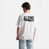 t-shirt blancF1 alpine bleu et rouge de dos 