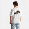t-shirt blanclamborghini aventador svj gold de dos
