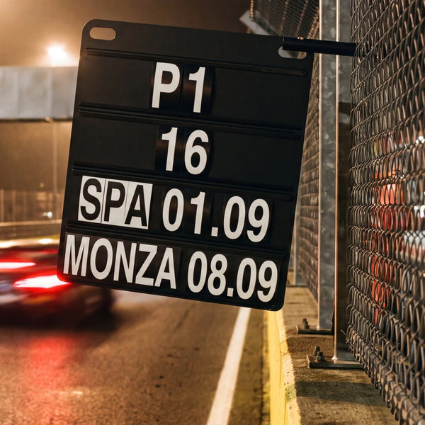 Mauspad Leclerc Spa Monza Boxentafel 16, Detail des Drucks