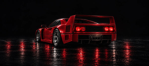 Mauspad Ferrari F40, Detail des Drucks