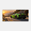 Mauspad Lamborghini Aventador SVJ Verde Mantis, flach liegend von oben