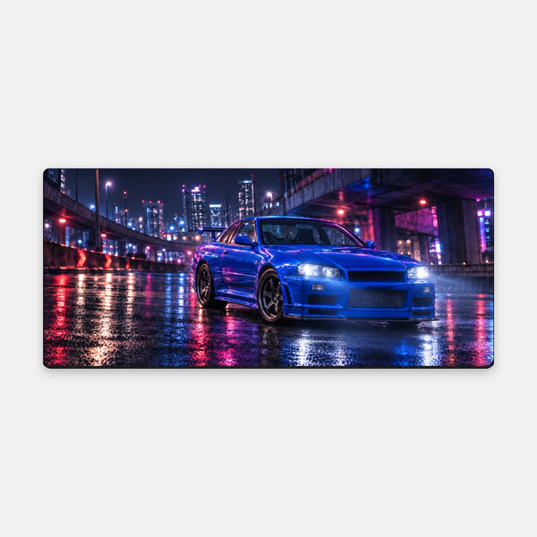 Mauspad Nissan Skyline GT R R34, flach liegend von oben