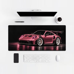 Mauspad Porsche 911 GT3 RS 992 rosa