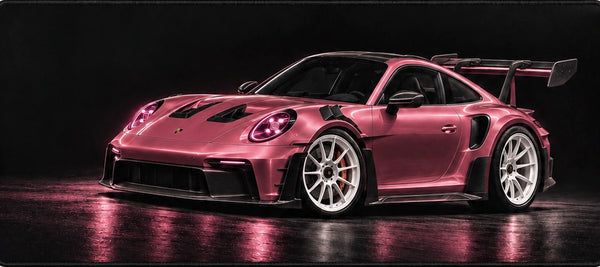 Mauspad Porsche 911 GT3 RS 992 rosa, Detail des Drucks