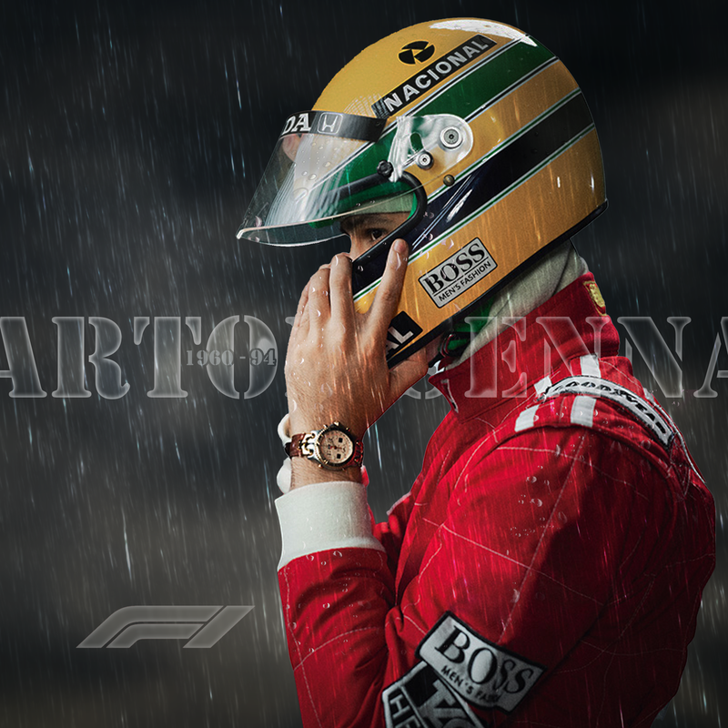 F1-Leinwand In Ayrton Sennas Kopf, Ansicht 2