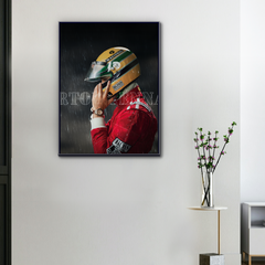 F1-Leinwand In Ayrton Sennas Kopf