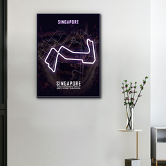 Leinwand F1-Strecke Singapur
