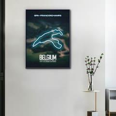 Leinwand F1-Strecke Spa-Francorchamps Belgien