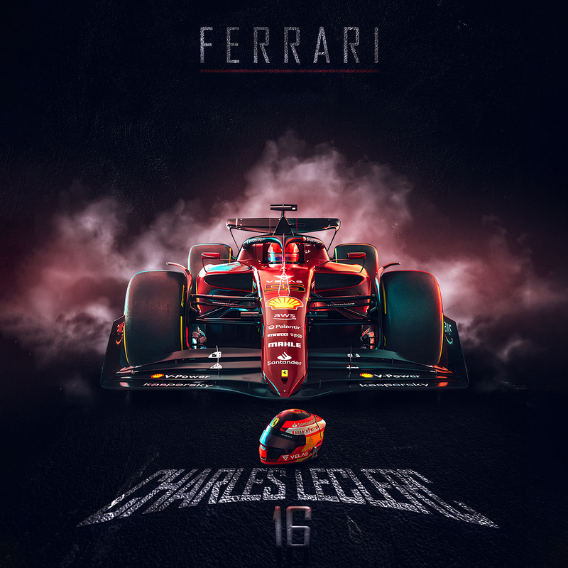 F1-Leinwand Ferrari Charles Leclerc, Ansicht 2