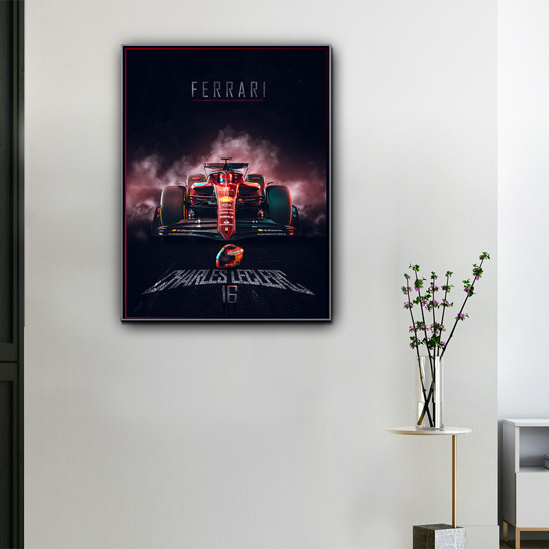 F1-Leinwand Ferrari Charles Leclerc, Ansicht 1