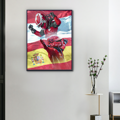 F1-Leinwand Carlos Sainz Madrid X Monaco