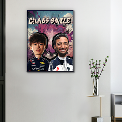 F1-Leinwand Chaos Smile Yuki Tsunoda & Daniel Ricciardo