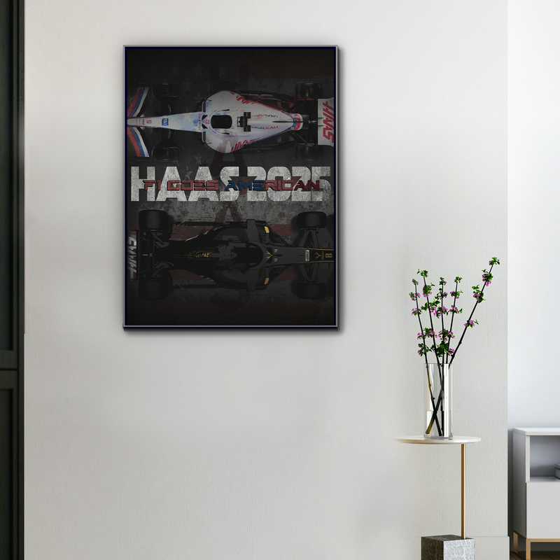 F1-Leinwand Haas Amerika auf der Geraden, Ansicht 1